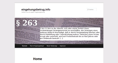 Desktop Screenshot of eingehungsbetrug.info